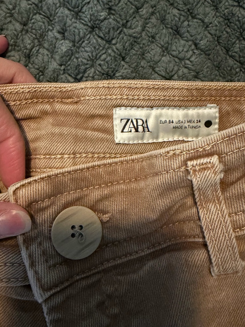 Zara Wide-Leg Jeans in Camel Brown - Picture 4 of 4